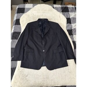 Loro Piana Joseph Abboud Mens Navy Blue‎ Wool Blazer Jacket Size 46R